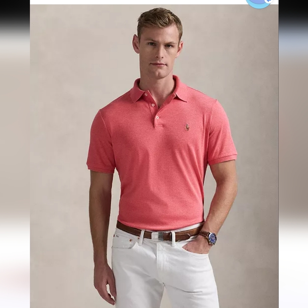Polo Ralph Lauren Rose Heather Classic Fit Polo Shirt – Size L